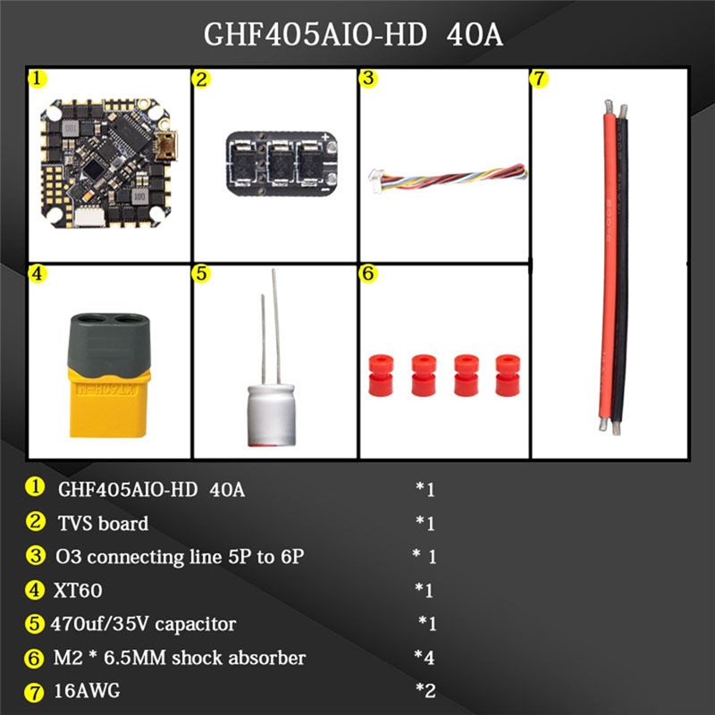 ABTI-GHF405AIO-HD 40A AIO Flig - đánh giá và giá Drone Esc