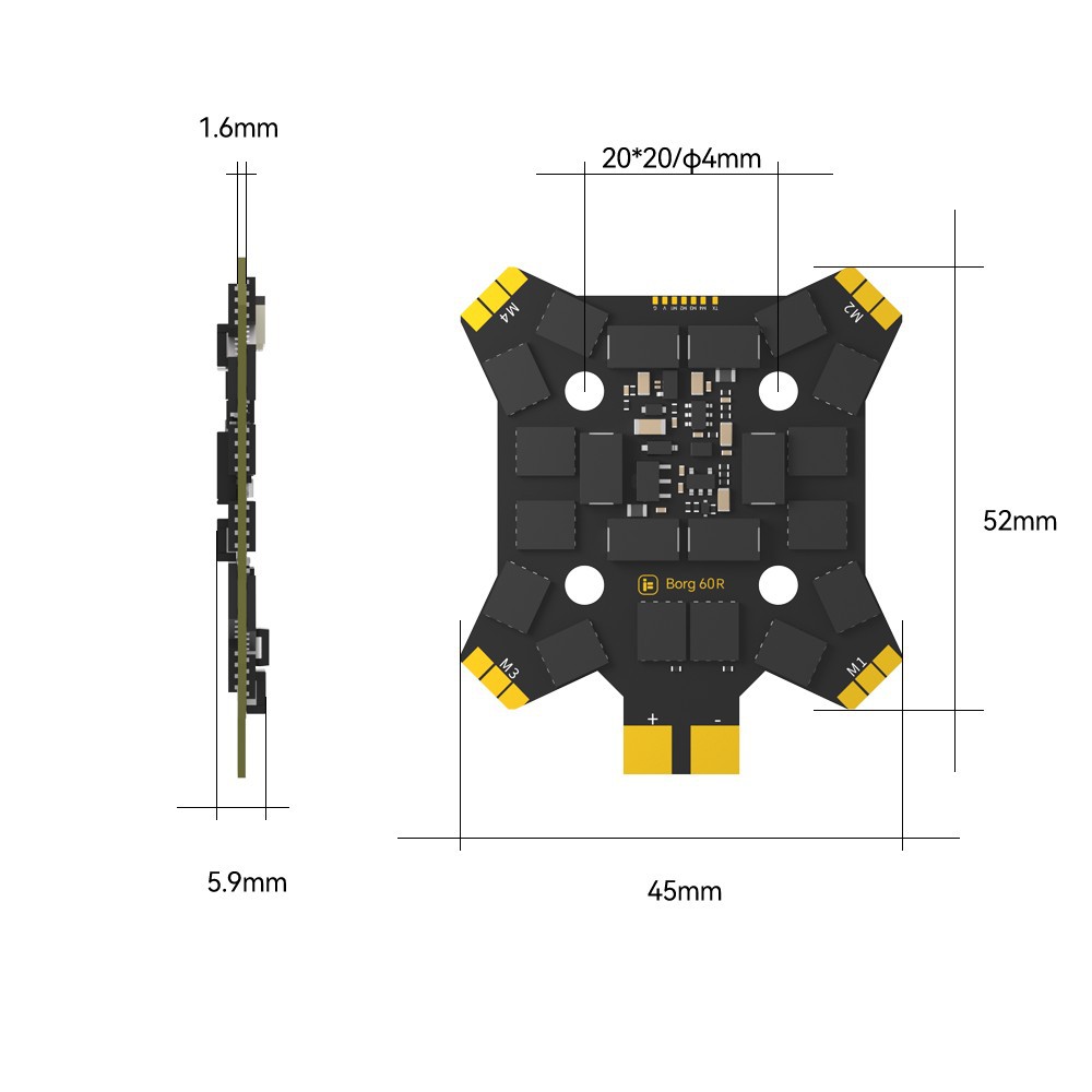 iFlight Borg Mini H7 (ICM42688 - đánh giá và giá Drone Esc